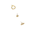 flat lay of three different gold stud earrings