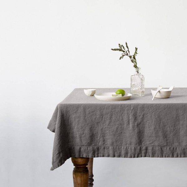 Ash Linen Tablecloth | 55” x 98”