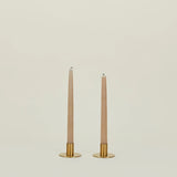 Metal Candle Holders | Set of 2 | Brass