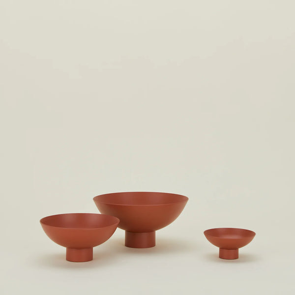 Metal Footed Bowl | Terracotta | Large