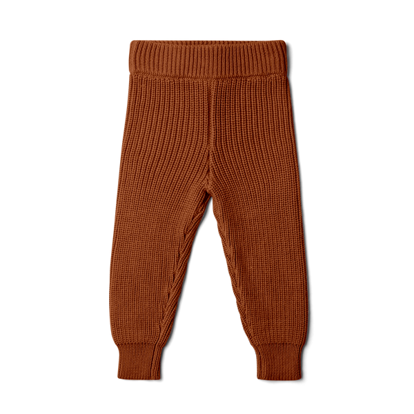 Organic Cotton Knit Pants - Clay