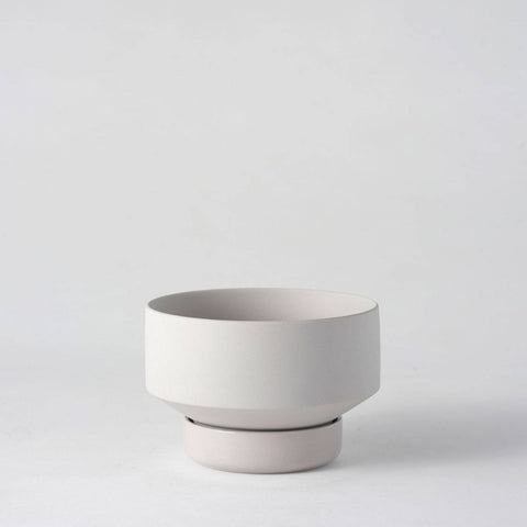 Porcelain Gro Pot | Small Light Grey