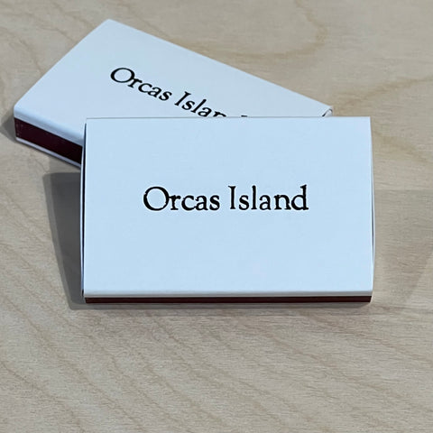 ‘Orcas Island’ Metallic Bronze Foil Embossed Matchbox
