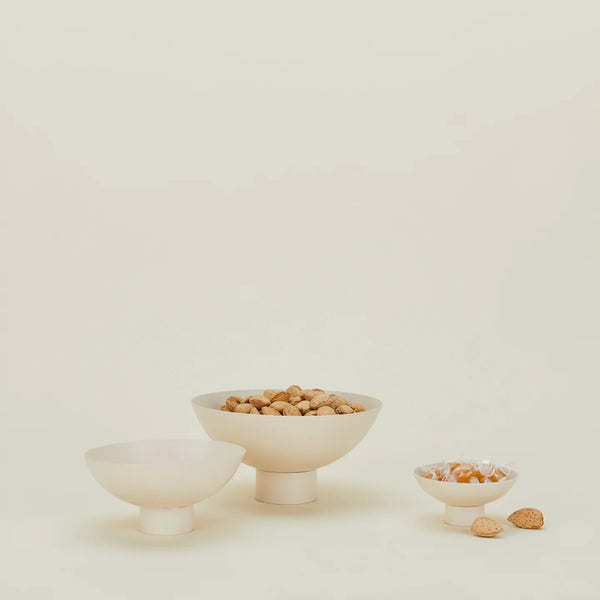 Metal Footed Bowl | Ivory | Small