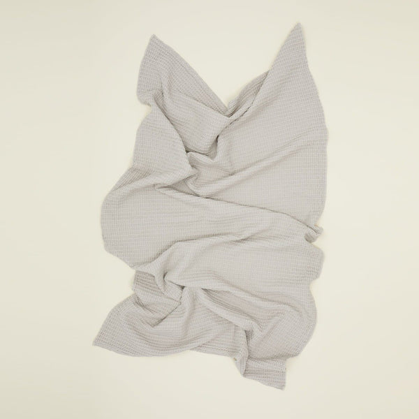 Cotton Waffle Bath Towel - Light Grey