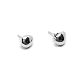 Round Pebble Stud Earrings | Sterling Silver