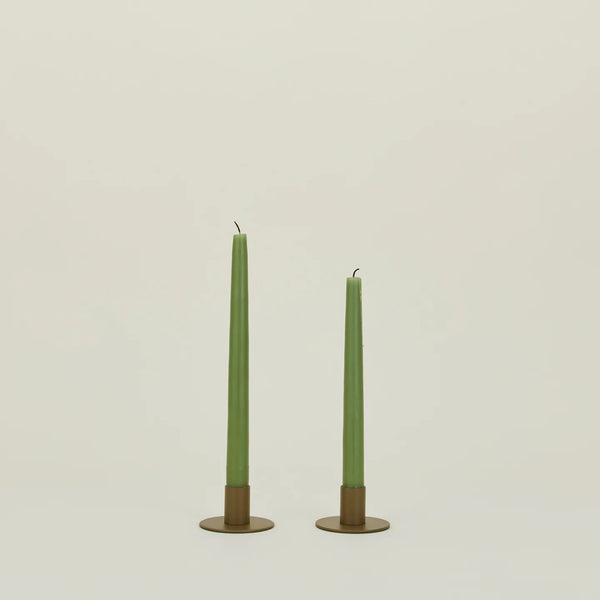Metal Candle Holders | Set of 2 | Olive