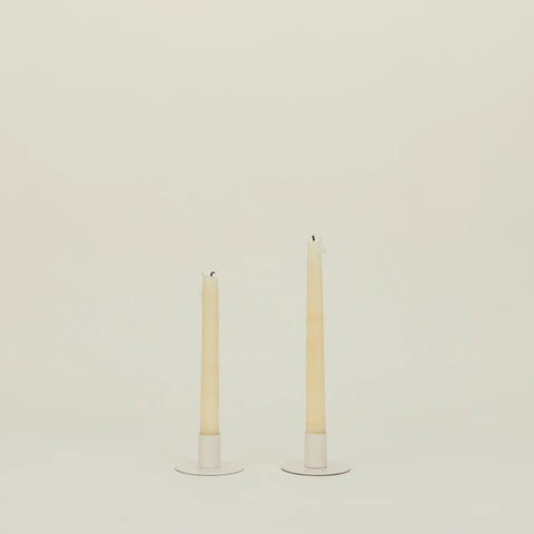 Metal Candle Holders | Set of 2 | Ivory