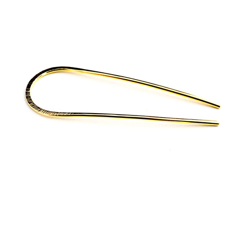 Handmade brass hair pin for the perfect updo.