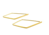 MINIMALIST SOLID BRASS ANGLED Earrings