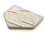 MINIMALIST SOLID BRASS ANGLED Earrings