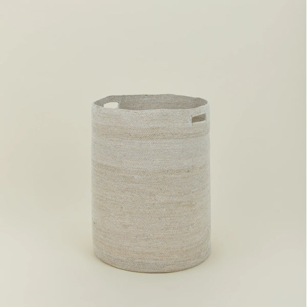 Large Woven Hamper - White