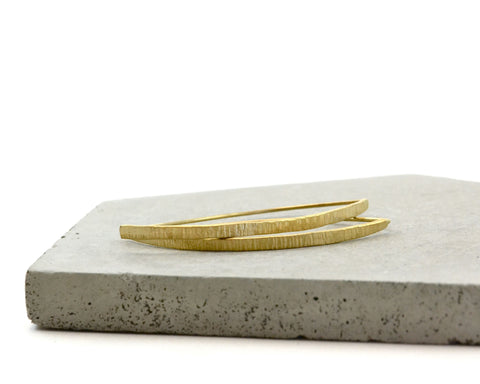 HAMMERED ARC Earrings | Brass