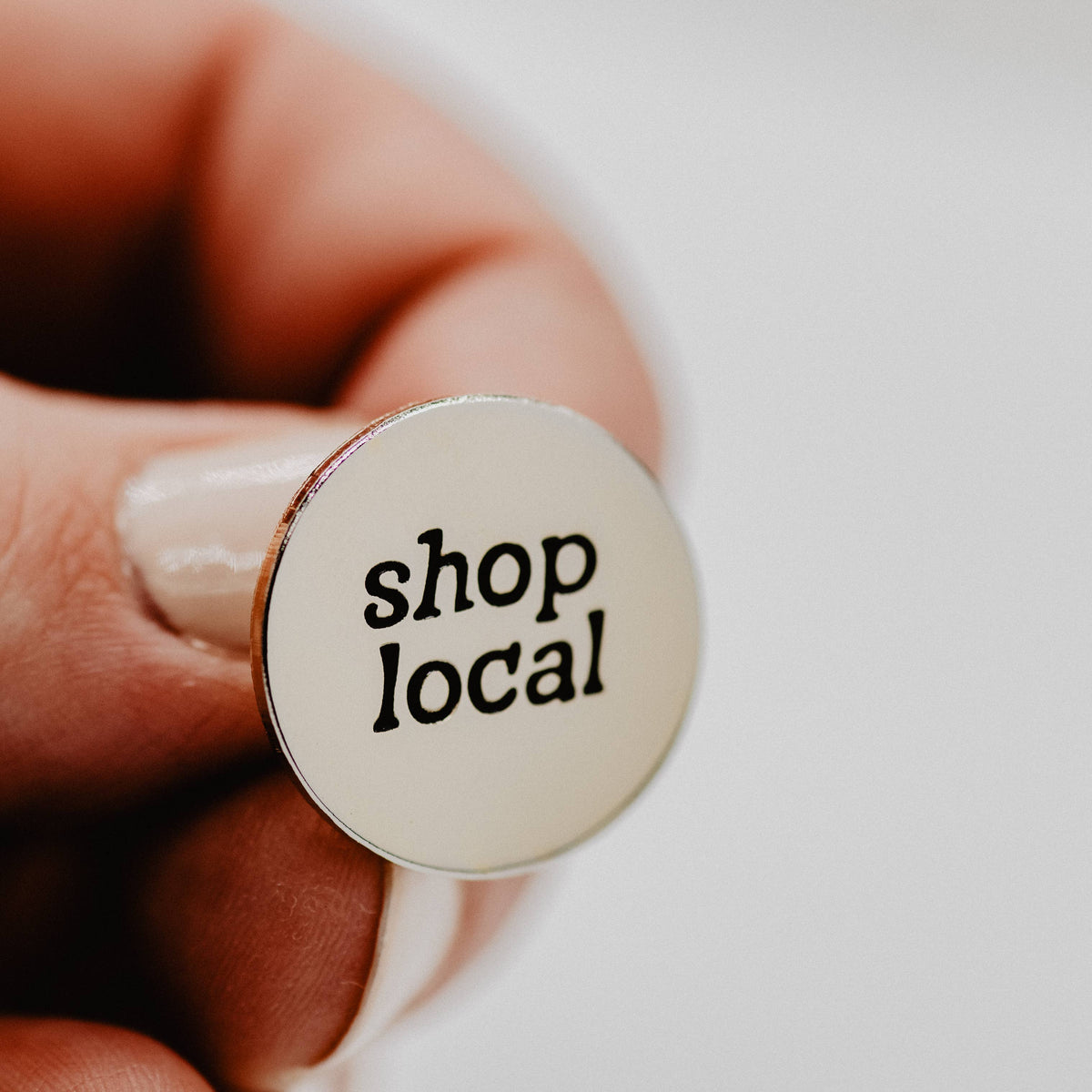 Shop Local Enamel Pin – Material Wit
