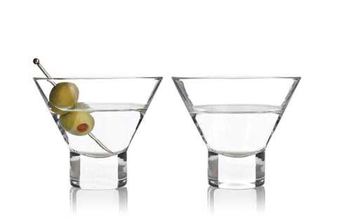 Stemless Martini Glasses
