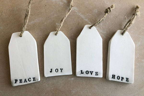 Ceramic Gift Tags - Joy
