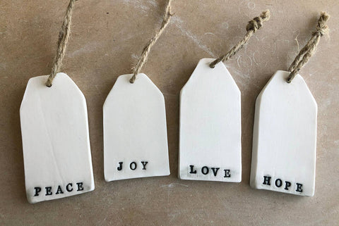 Ceramic Gift Tags - Love