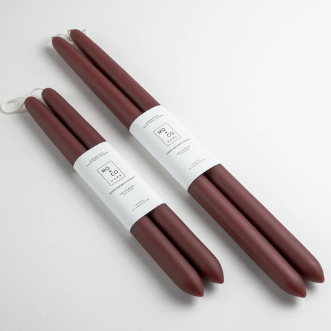 100% Beeswax Dipped Candles | Burgundy