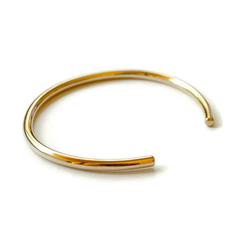Minimalist Round Cuff Bracelet | Gold Plated