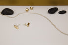 little pebble gold stud earrings