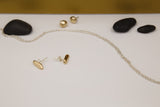little pebble gold stud earrings